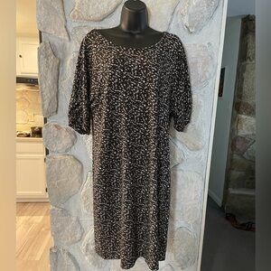FOREVER Neutral Colored Polka Dot Pattern Dress- See Measurements